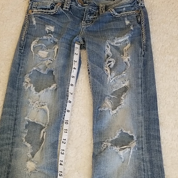 Silver Jeans Tuesday Flap Jeans Sz 26X32 - Picture 8 of 11